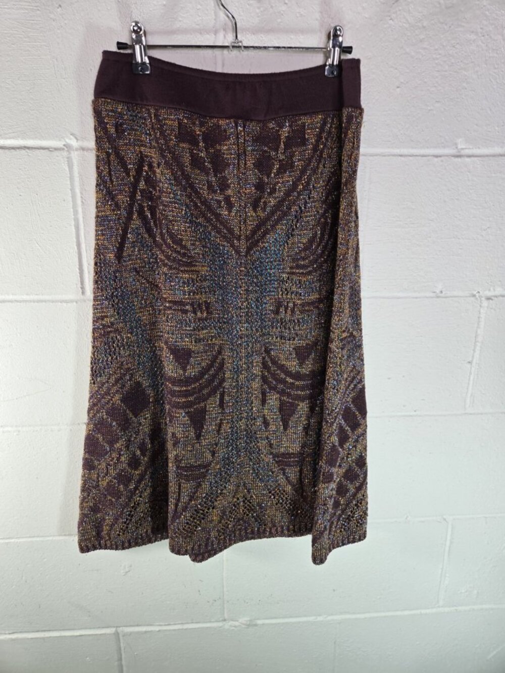 Cecilia Prado Anthropologie Knit Metallic Sweater Skirt - Picture 9 of 12